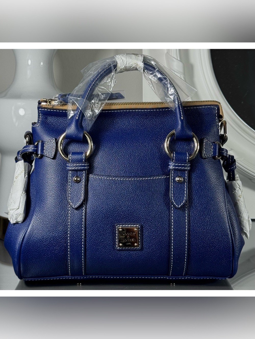 DOONEY & BOURKE Sorrento Satchel 30 With Pocket, NAVY BLUE